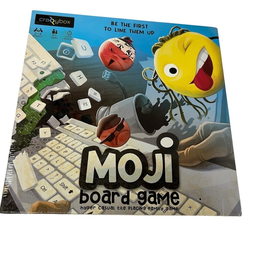 Crazzybox MOJI Board Game Tile Placement Family Fast Play 2-4 Players 6+